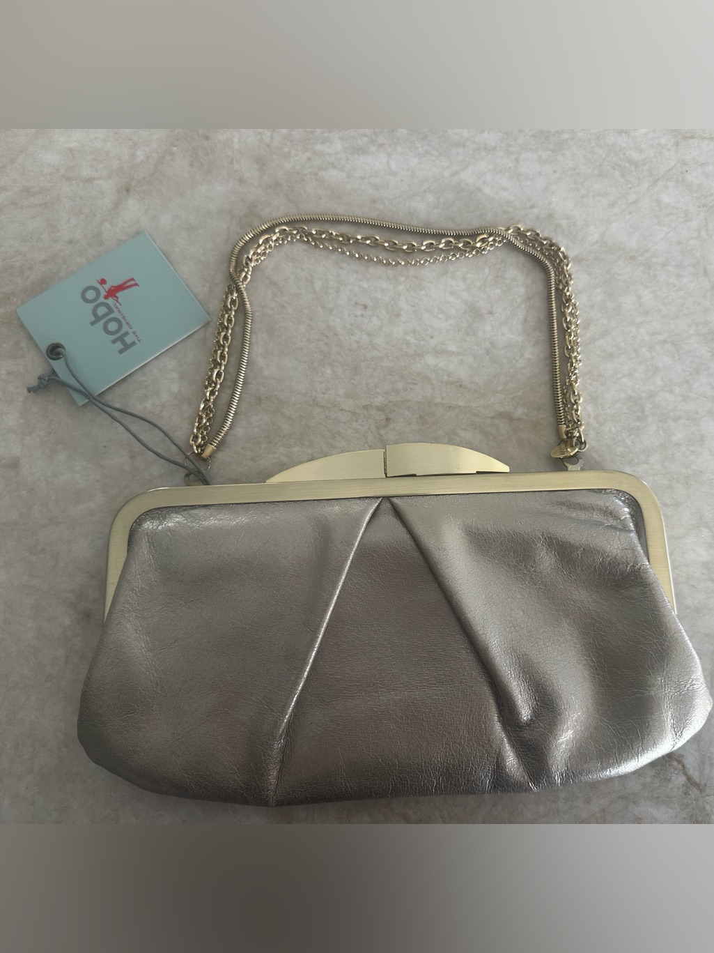 Hobo Hayward Metallic Silver Frame Clutch - Women Bags